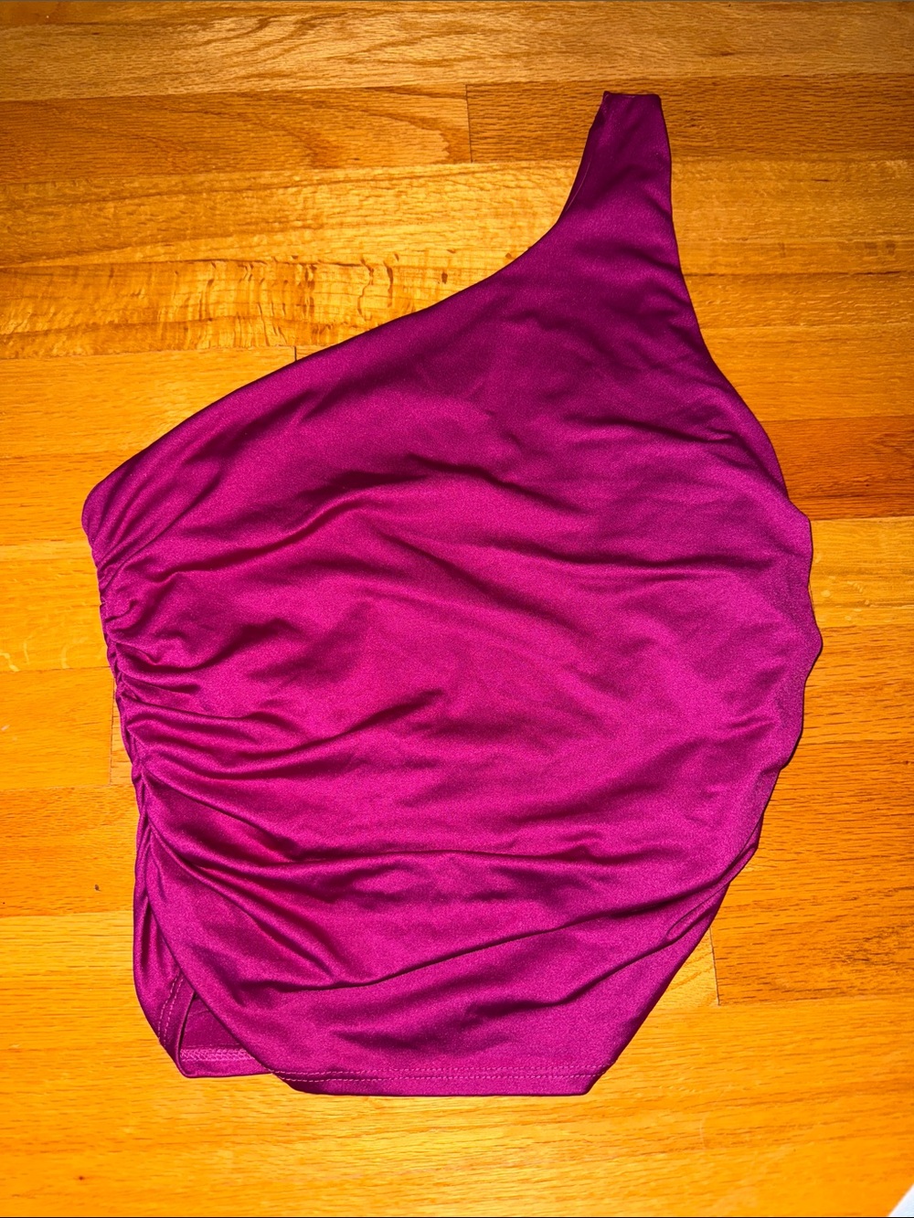 Purple one sleeve tank